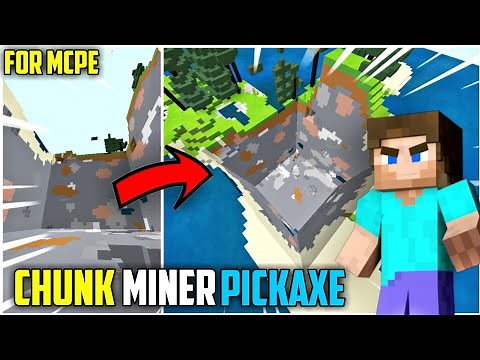 [New] chunk miner pickaxe mod/addon for minecraft 1.17 | chunk miner pickaxe for mcpe | chunk miner