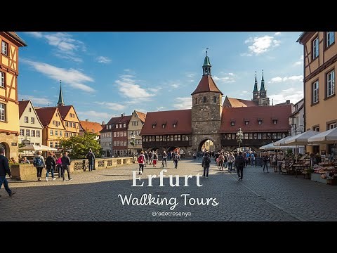 Explore Erfurt in 4K | Walking Tour of Petersberg Citadel, Erfurt Cathedral, Domplatz & More