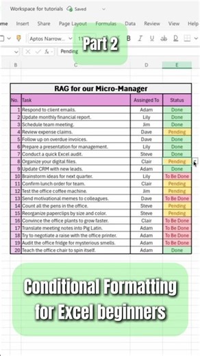 Make Your Excel Tasks Auto-complete (Satisfying Trick)