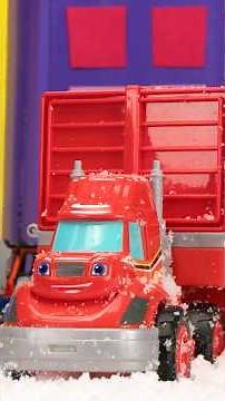 Blaze Toys SNOW Rescues & Adventures! ❄️ w/ SpongeBob & TMNT #Shorts