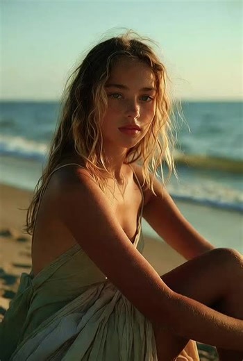 Captivating Sunset Moments with AI Girl