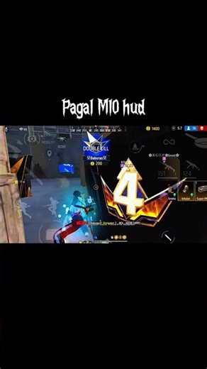 Pagal M10 Custom Hud Try 🔥 #shorts #freefire #trending #handcam