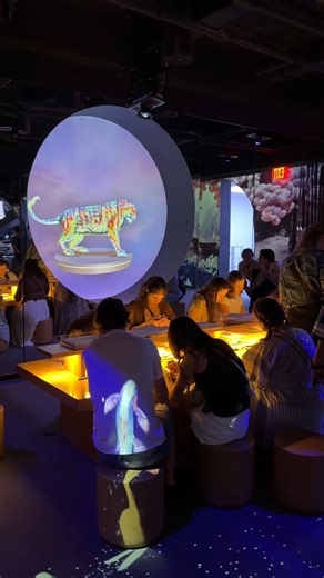 MĒRCER LABS on Instagram: "Welcome to the Drawing Station 🎨✨ Bring Mērcer’s characters and creatures to life by coloring them in on paper, then watch as your creations spawn inside the portal and join the ecosystem forever. From winged sphinxes to strange praying mantis forms, every drawing becomes part of the living installation, turning the space into an interactive playground of imagination."