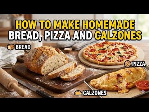 How to make homemade bread, pizza and calzones