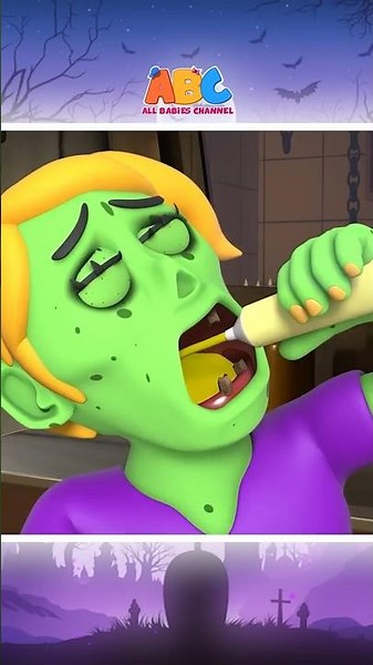 Spooky Zombies Visits Dentist 🦷🧟 #shorts #kidssongs #spookysongs