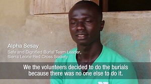 In West Africa, more than 1,500 Red Cross volunteers, like Alpha Sesay, risked their lives to prevent the Ebola virus from continuing to spread. A new study says Red Cross teams potentially averted 10,400 cases of this deadly disease. Hear Alpha's story of what it was like to conduct safe and dignified burials on one of those teams. | American Red Cross