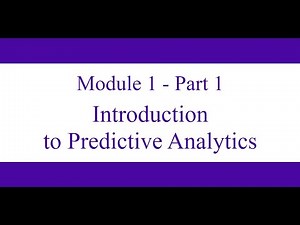 DSCI 622 Module 1 - Part 1: Introduction to Predictive Analytics