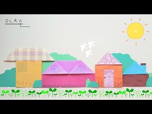 색종이로 집 접는 4가지 방법/ 집 종이접기/ 4 ways to fold a house with colored paper/ origami house
