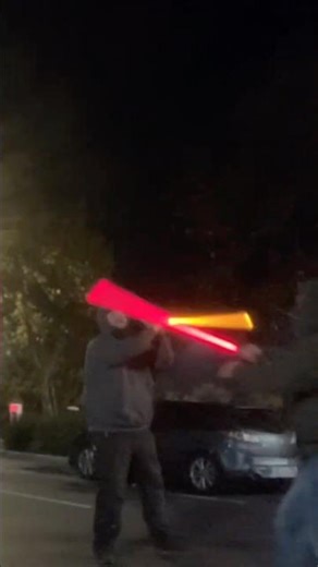 A new fighting style has emerged #neopixel #lightsaber #lightsaberduel #starwars #ahsoka