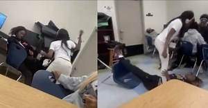 Girl Beats Up Her Boyfriend In Class For Allegedly Cheating On Her!
