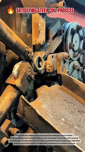 🚀 How Steel Springs Are Made - Incredible Coil Forming Machine #skills