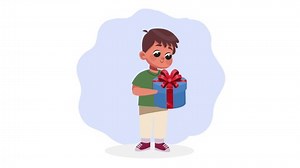 Little Boy Gift Character Animation 4k Stock Footage Video (100% Royalty-free) 1097442415 | Shutterstock