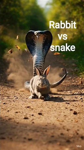 Chasing the rabbit with the snake #shorts #rabbit #snake #shortfeed