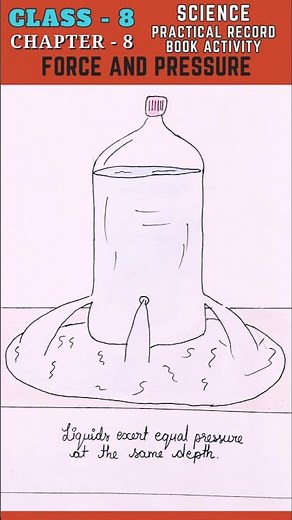 Force and Pressure - Science Practical Record Activity - Class 8 Science Chapter 8 | #science