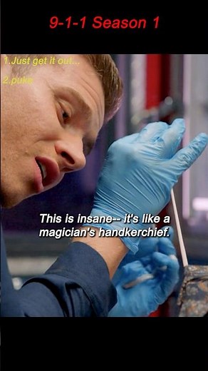 9-1-1 S1E07｜Buck Pulls a Two-Meter Tapeworm Out by Hand 🤢🪱🚑