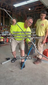 262K views · 18K reactions | My Dad Teaches The Proper Way To do a 3-Point Saddle Bend with 1/2” EMT Conduit, Electrician Tips #electrician #bluecollar #electricalcontractor #contractor #electric #union #electrical #hendythesparky #trending | Chris Henderson | Facebook