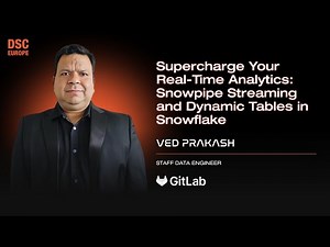 Supercharge Your Real-Time Analytics: Snowpipe Streaming & Dynamic Tables in Snowflake | V. Prakash
