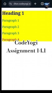 Assignment 14.1 - CodeYogi || HTML || CSS