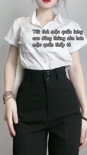 Quần tây baggy lưng cao 2 nút, có cả màu xanh đen mấy bà mang đi học được luôn nè #quantaycapcao #quancapcao #quanbaggy #quanbaggynu #xuhuong #quantay