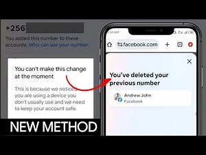 Fix You can't make this change at the moment Facebook Number Remove Problem 2024