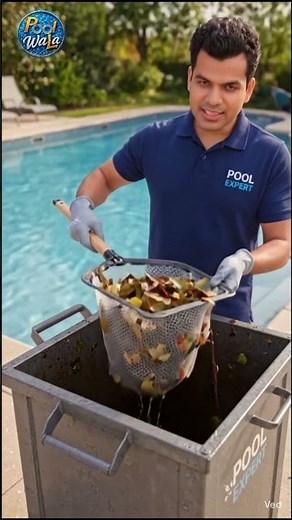 How to Clean a Swimming Pool in 1 Minute | Skimmer Net Trick ‪@PoolWala‬