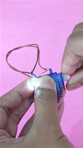 How to make dc servo motor powered led lighting | Free energy | Science project