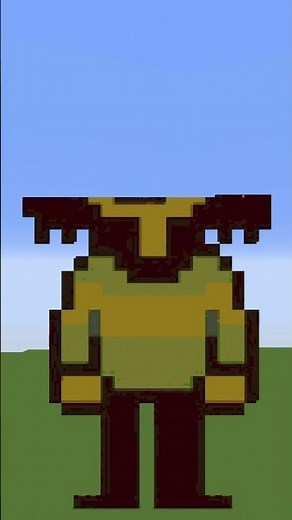 Kris Deltarune Minecraft pixel art