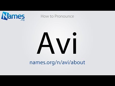 How to Pronounce Avi