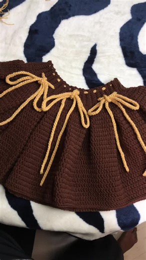 Rate this crochet skirt on a scale of 1–10?🤎 #crochet #handmade #crocheting #skirt #summeroutfit #crochetskirt #baddie