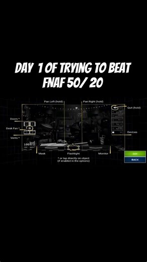 day 1 of trying to beat FNAF 50/20 mode