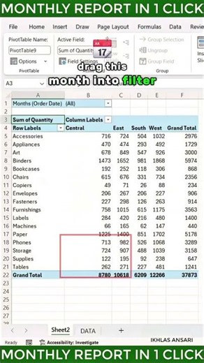 Automate Monthly Reports with Pivot Table Filter Pages