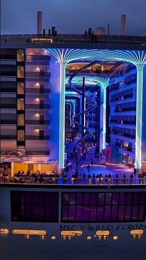 As the sun sets, life unfolds on MSC World Europa’s promenade 🌅 ‪@Crocieristacom‬ + @francesco.fly
