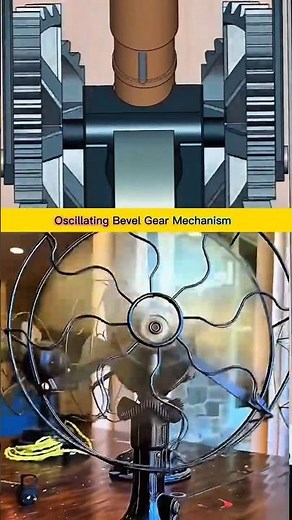 Oscillating Bevel Gear Mechanism Explained | Amazing Fan Gear System Working in 3D Animation