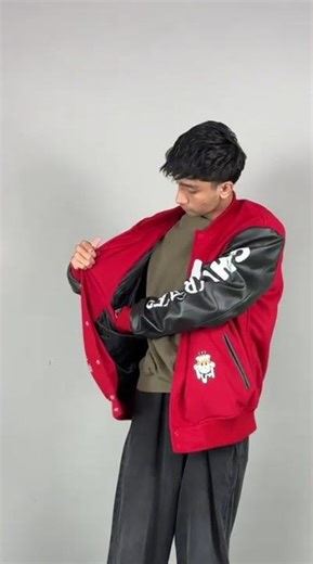 CHI Windy City Red letterman Jacket #lasvegasjacket #fashion #varsityjacket #outfitinspo #winter