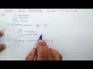 Ex.15.1 (Q.16,17,18) Chapter:15 Probability | Ncert Maths Class 10 | Cbse.