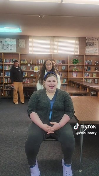 Been a while since we've posted so we thought we'd hop on this trend. Can I identify all of my students' voices? #middleschool #library