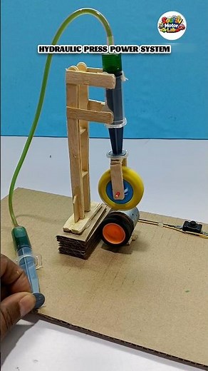 Hydraulic Press Wheel Drive Using Friction Power