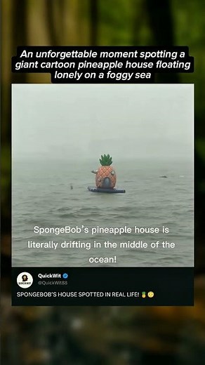 Bikini Bottom Is Real?! Finding SpongeBob’s Pineapple House Floating In The Ocean! 🍍🌊😂