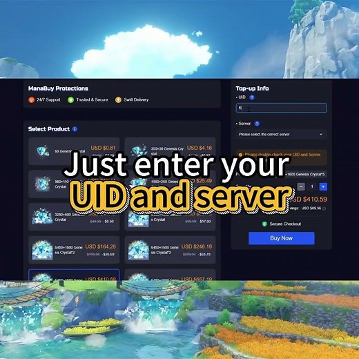 Fast Genshin Top Up ⚡ Save More with ManaBuy