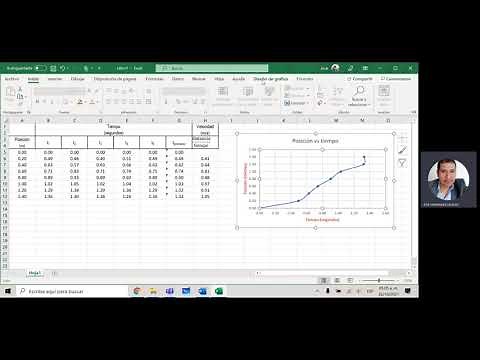 Gráficos posición vs tiempo en Excel