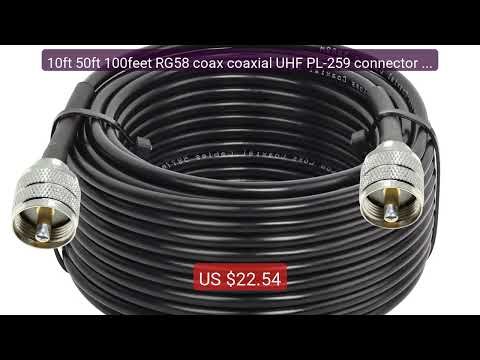 10ft 50ft 100feet RG58 coax coaxial UHF PL-259 connector To UHF Ma... — Best Deal 2026 | Shop Now!