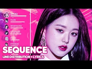 IZ*ONE - Sequence (Line Distribution + Lyrics Color Coded) PATREON REQUESTED