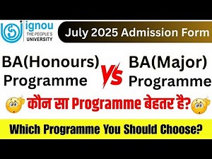 Difference Between IGNOU BA Honours & BA Major | Full Comparison - Which One to Choose?