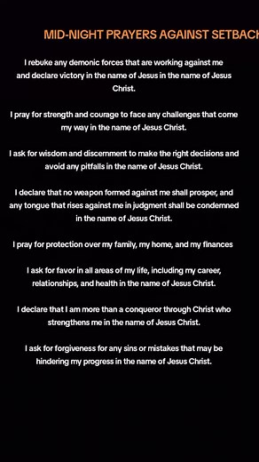 Midnight Prayers Against Setbacks | Strength, Protection, and Victory in Jesus' Name