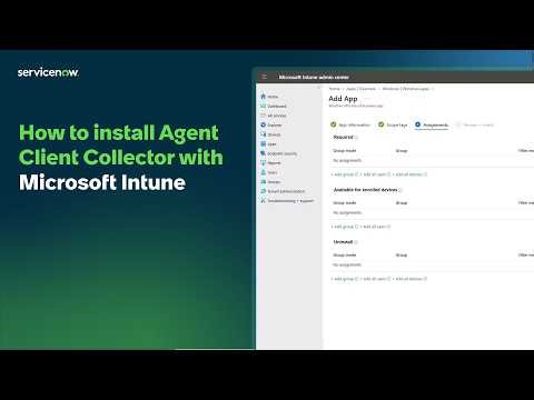 How to install Agent Client Collector with Microsoft Intune