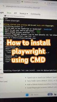 how to Install Playwright using npm in Windows | Playwright Setup in 60 Seconds #Playwright #testing