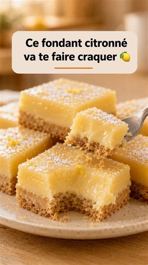Carrés au citron ultra fondants 🍋 La recette facile qui fait craquer !