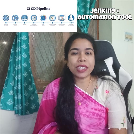 Shaik Wahida Rahamath on Instagram: "What is Jenkins? | Why DevOps Uses Jenkins | DevOps for Beginners This is Episode 12 of my DevOps learning journey 🚀 #Jenkins #CICD #DevOpsForBeginners #LearnDevOps #DevOpsJourney #Automation #TechCareers #ITCareers #TechReels #EducationalReels In this video, I explain what Jenkins is and why it is widely used in DevOps in a simple and beginner-friendly way. Jenkins is an automation tool that helps teams build, test, and deploy applications automatically usi