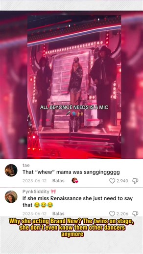 Why she acting Brand New? The twins on stage, she don't even know them other dancers anymore