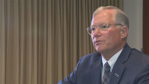 University President Dr. Scott Miller talks with 13News Now anchor Janet Roach about Virginia Wesleyan University getting renamed Batten University in 2026. | 13News Now - WVEC